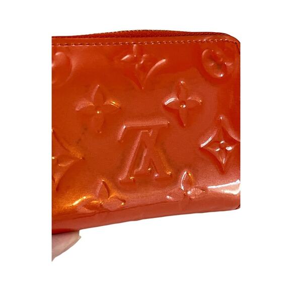 Louis Vuitton Vernis Compact Zippy Wallet Orange Patent Leather TH2029 France - Picture 4 of 13